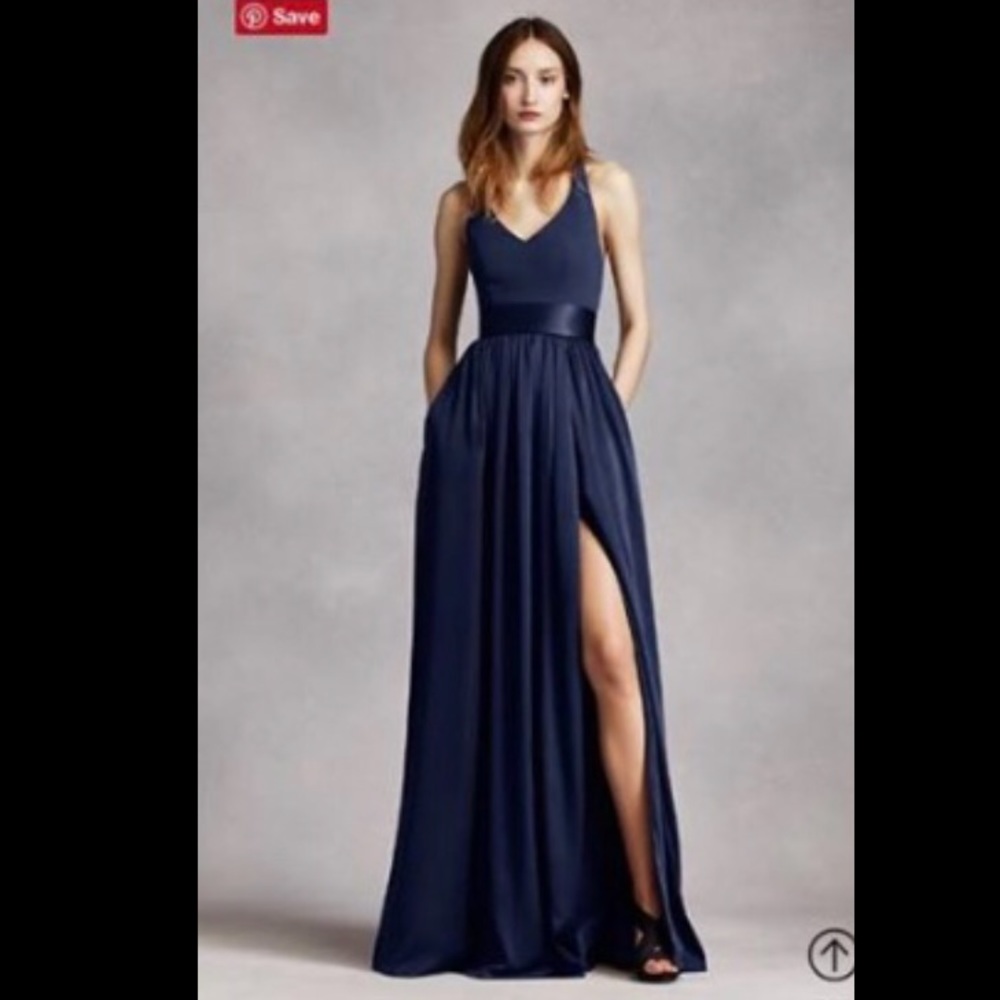 Navy blue Vera wang dress - Picture 2 of 3